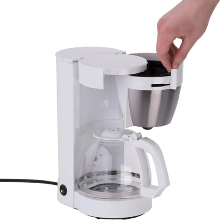 Cloer 5011 Filterkaffee-Automat mit Warmhaltefunktion, 800 W, 10 Tassen, Filtergrösse 1x4, weiß, Kunststoff – Bild 2