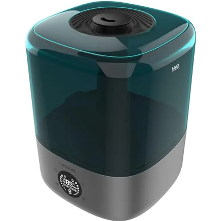 Cecotec Breezecare 2900 Smart, Wasser-Luftbefeuchter mit Fernbedienung, 25W, 300ml/h, 4,5L Tank, Touchscreen, Timer bis 8 Stunden, Hygrostat 45%-90%