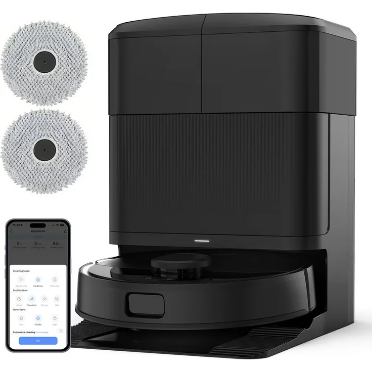 AIRROBO M2 Nass-Trocken-Saugroboter mit Wischfunktion, All-in-One-Station, automatische Entleerung, 10000 Pa Saugkraft, LiDAR-Navigation, 240 min Laufzeit