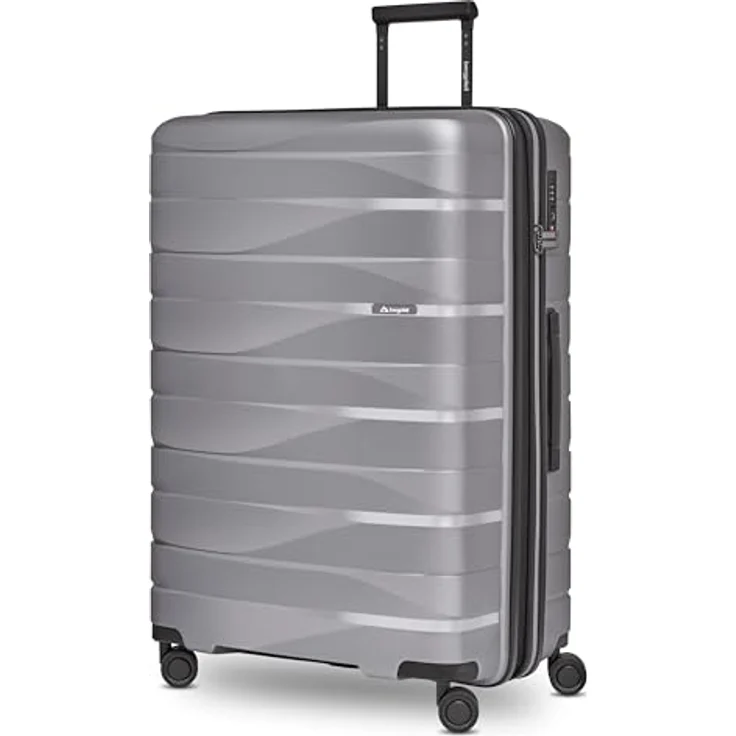 Bergpfeil Großer Hartschalen Check-in Koffer |Trolley erweiterbar 52 x 32 x 75 cm aus hochwertigem Polypropylen-Material | Unisex Koffer nur 4,3 kg | Doppelrollen & TSA-Schloss (Travel) – Bild 1