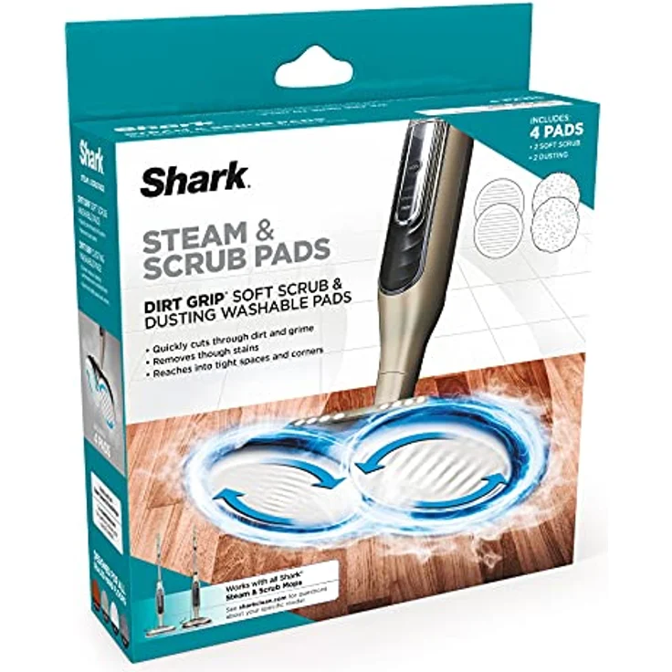 Shark, XKITP7000D Soft Scrub 2 Steam & Scrub Dirt Grip Dusting Washable Pads – Bild 1