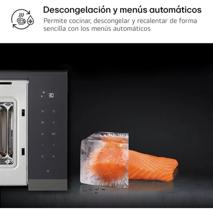 LG Mikrowelle mit Grill MG7Z2593B, 900 W, 25 l, schwarze Stahloberfläche, Touch-Steuerung, automatische Menüs – Bild 5