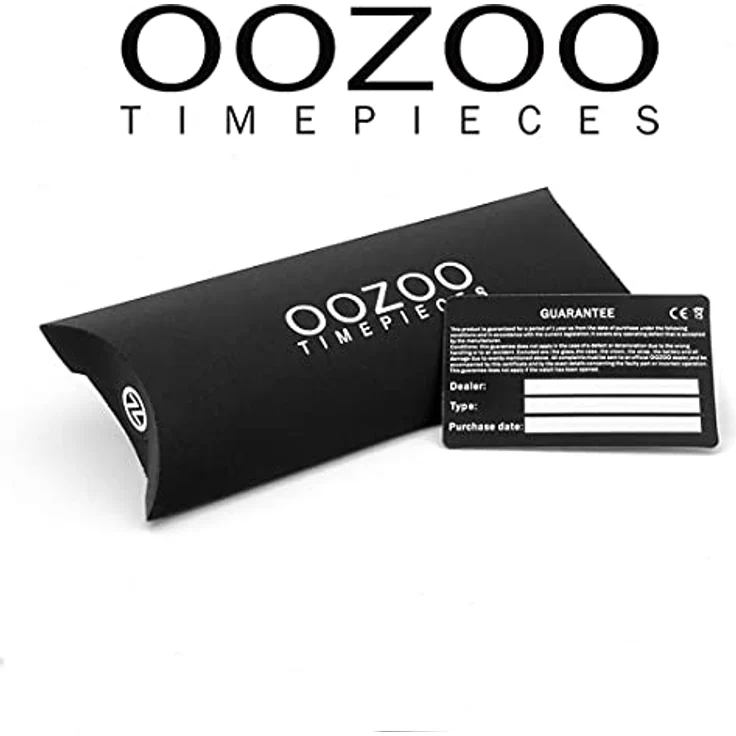OOZOO Quarzuhr C1073, Armbanduhr für Damen und Herren, korallefarbenes Lederarmband, Ø 46mm, spritzwassergeschützt – Bild 4