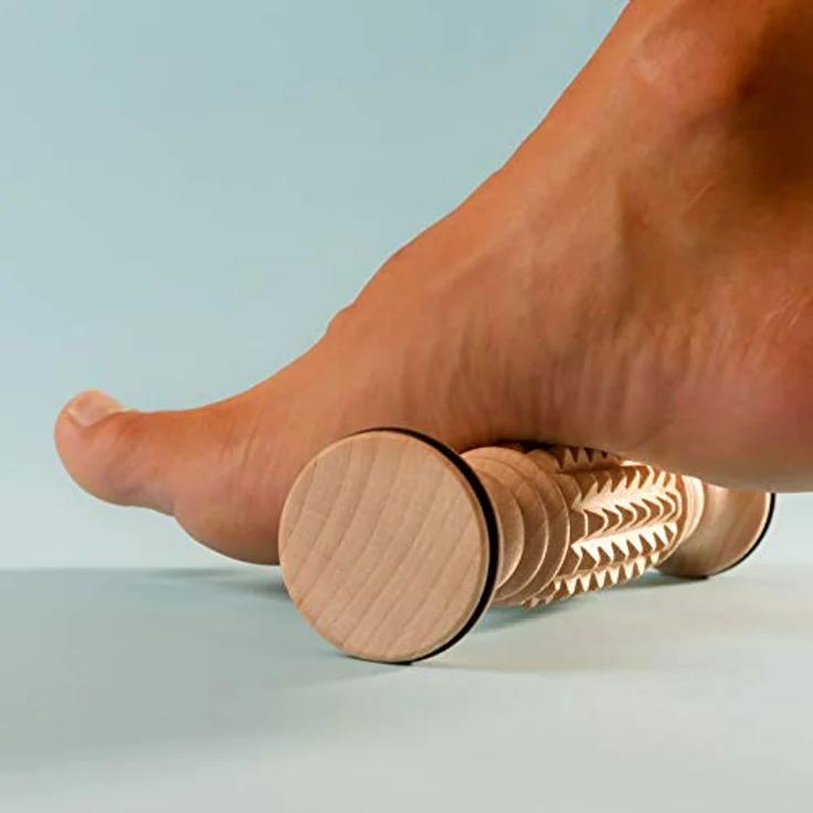Tuuli Accessories Massage Massagerolle Massageroller Massagegerät Fuß Fußmassagegerät aus Holz 20 x 5 cm – Bild 2