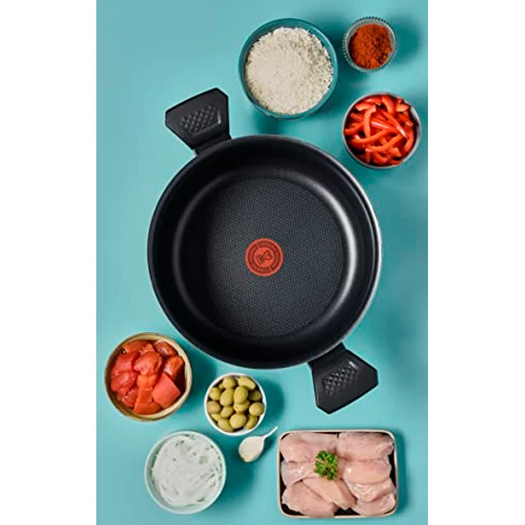 Tefal Easy Cook & Clean Kochtopf, 24 cm (4,7 l) + Deckel, für alle Herdarten außer Induktion B5544602 – Bild 5