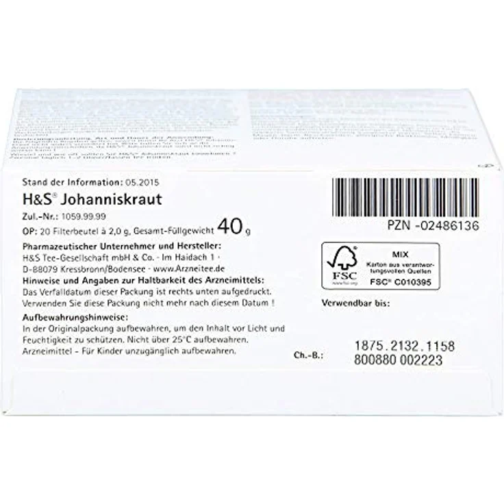 H&S Johanniskraut Filterbeutel, 20x2 g, unterstützend bei nervöser Unruhe und Schlafstörungen – Bild 5
