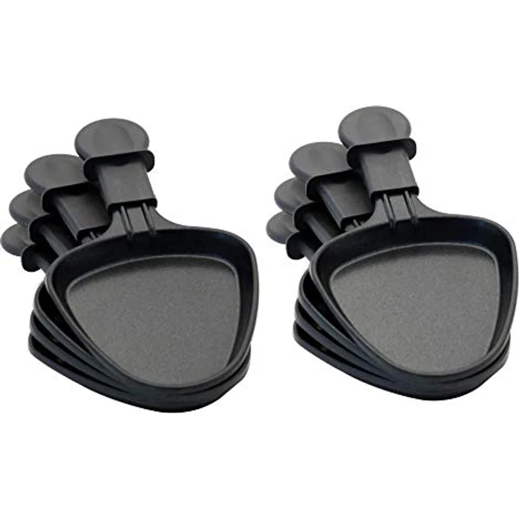 Expo Börse Raclette Tischgrill für 8 Personen, Partyraclette mit Crêpesmaker, 8 Anti-Haft Pfännchen, 1200 W, ovale Form, schwarz – Bild 5