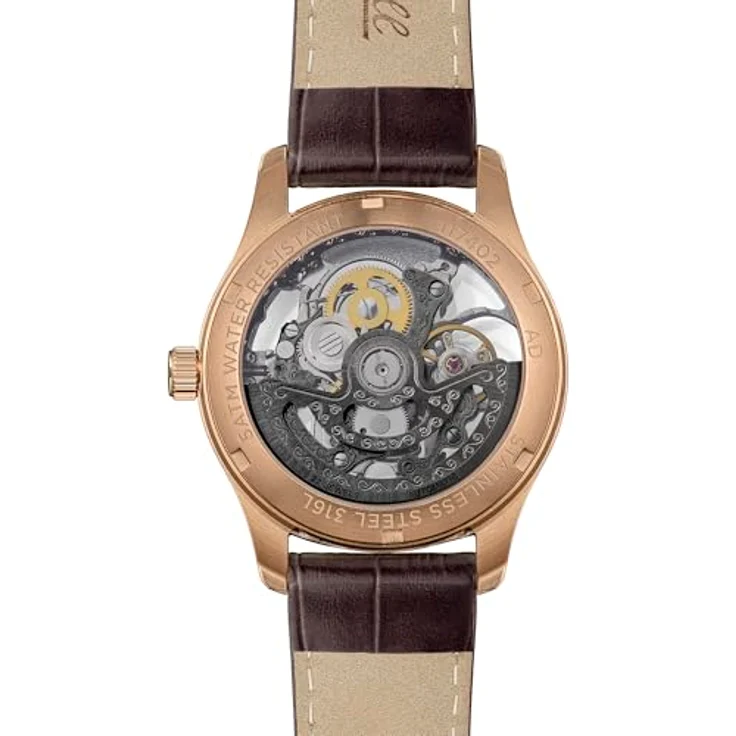 Ingersoll Die Maverick, 48 mm automatische Herrenuhr mit grauem Zifferblatt, braunem Lederarmband und 50 m Wasserdichtigkeit - I17402 – Bild 2