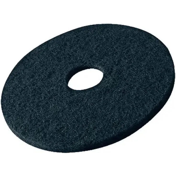 Vileda Superpad Bodenscheiben - Ø 410 mm - Schwarz - Karton | Packung (5 Stück) - Langlebiges Pad für schnelles und gründliches Abtragen