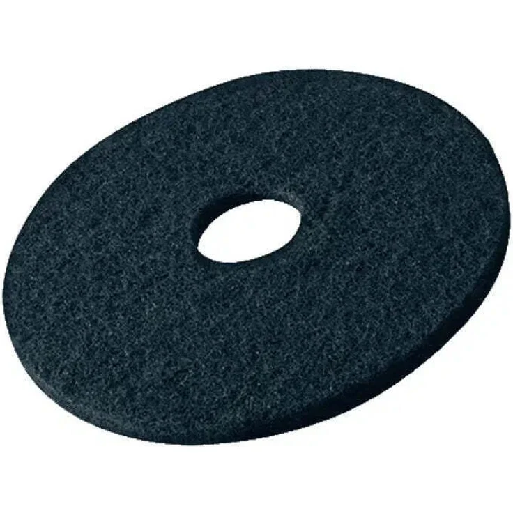 Vileda Superpad Bodenscheiben - Ø 410 mm - Schwarz - Karton | Packung (5 Stück) - Langlebiges Pad für schnelles und gründliches Abtragen