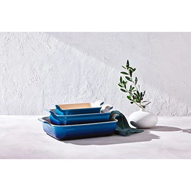Le Creuset Rechteckige Auflaufform Tradition aus Steinzeug, 19 cm, 1.1 Liter, Azure, 71102192200001 – Bild 5