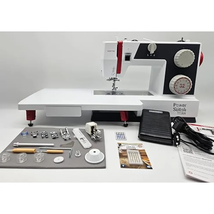 Veritas VERITAS Power Stitch 32 Titan, Mechanische Nähmaschine mit 32 Stichprogrammen für dicke Stoffe – Bild 5