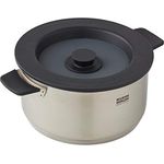 KUHN RIKON Smart & Compact Kochtopf mit Deckel, 3 Liter/20 cm, Edelstahl, für alle Herdarten inkl. Induktion, kompakt verstauen, magnetischer Deckel