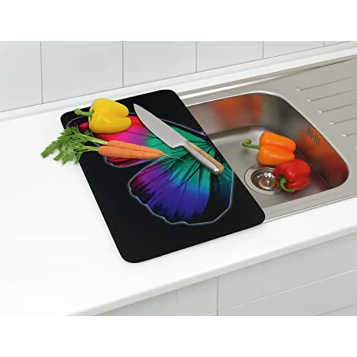 Wenko Herdabdeckplatte, Breite 50 cm, gehärtetes Glas – Bild 4