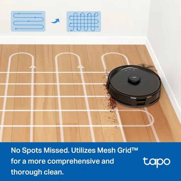 TP-Link RV30 Max 5300Pa Hyper Saugroboter & Wischmopp mit LiDAR+IMU Dual-Navigation, Auto-Leer-Dock, Smart Cleaning, Multi-Floor Mapping, Teppichvermeidung - Schwarz – Bild 3