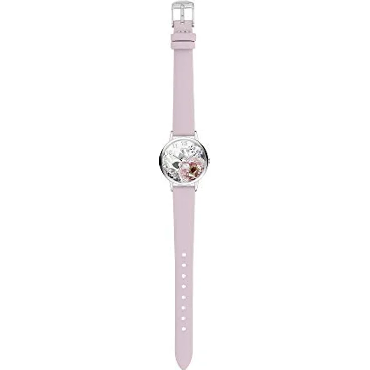 Cool Time Mädchen Kinder Armbanduhr, rosa-Silber, mit Blüten-Motiv, Edelstahlgehäuse, kratzunempfindliches Mineralglas, wasserdicht bis 3 bar, inkl. Eulen-Mäppchen – Bild 4