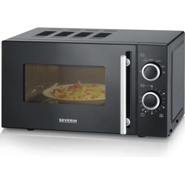 Severin Mikrowelle MW 9272 Solo-Mikrowelle in Schwarz, Elektrisch, 20 l, Gewichtsautomatik