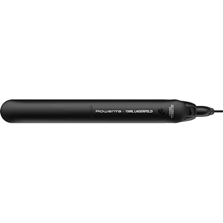 Rowenta x Karl Lagerfeld SF161L Easyliss Haarglätter | Ein-Knopf-Bedienung | Keramik-Turmalin-Beschichtung | bewegliches Platten-System | Straight & Curl-Funktion | konstante 200°C | Schwarz/Rot – Bild 2