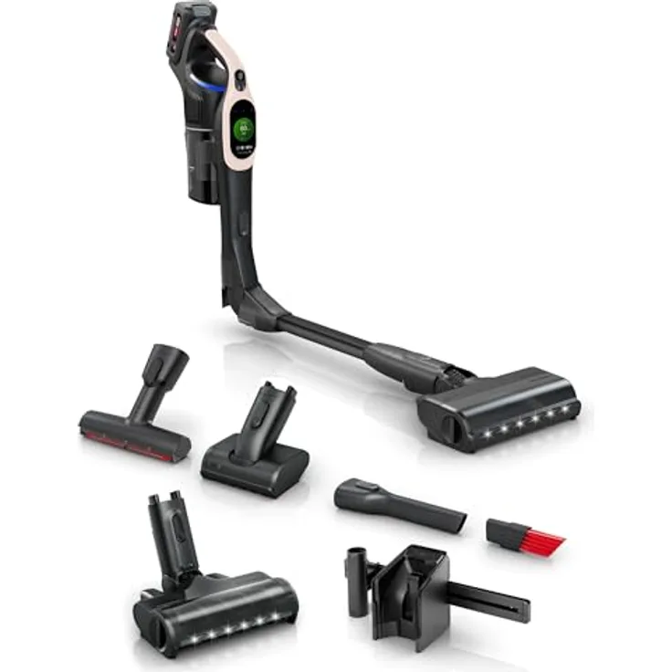 Bosch Akku-Staubsauger Unlimited 10 BKS1041RHF, beutellos, Laufzeit bis zu 80 min. max, umfangreiches Zubehör, schwarz/Powder Rose