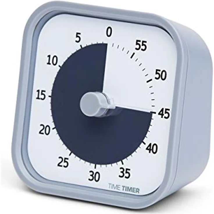 Time MOD - 60 Minuten Visueller Timer Home Edition für Kinder – Homeschooling, Timer für Schultisch, Bürotisch und Meetings mit lautlosem Betrieb