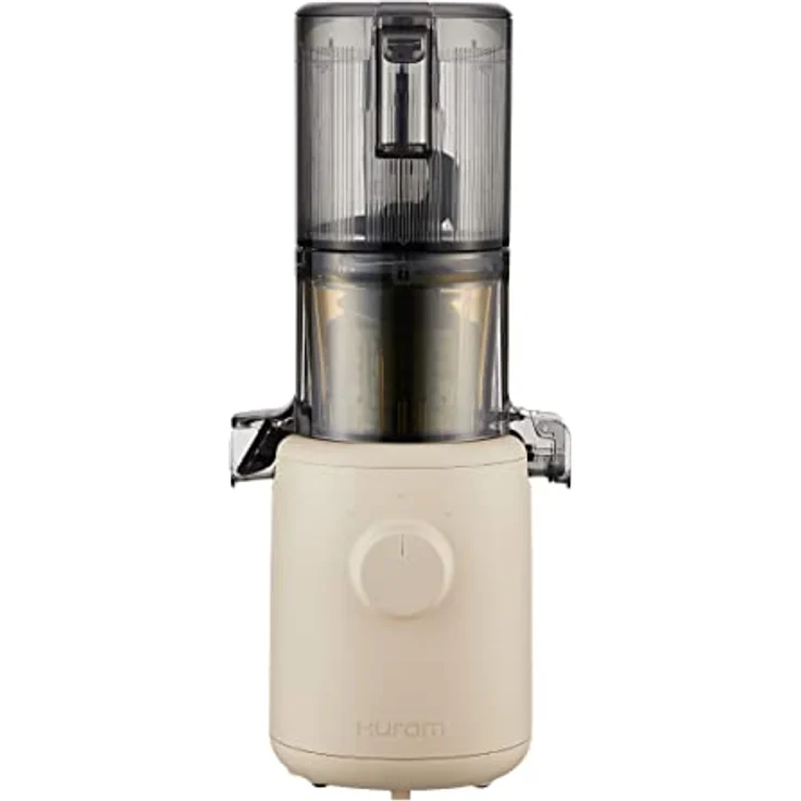 HUROM | Slow Juicer | Entsafter Gemüse und Obst | H310A | Elektrische Kaltpresse | Ruhiger Motor | Leicht zu Reinigen | 220ml | 100 Watt | BPA Frei |Schlankes Design | Beige – Bild 1
