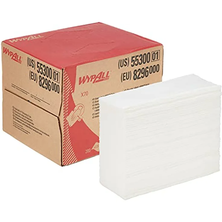 Wypall X70 Reinigungstücher 8296 1 BRAG Box mit 200 weißen, 1-lagigen Tüchern Weiß