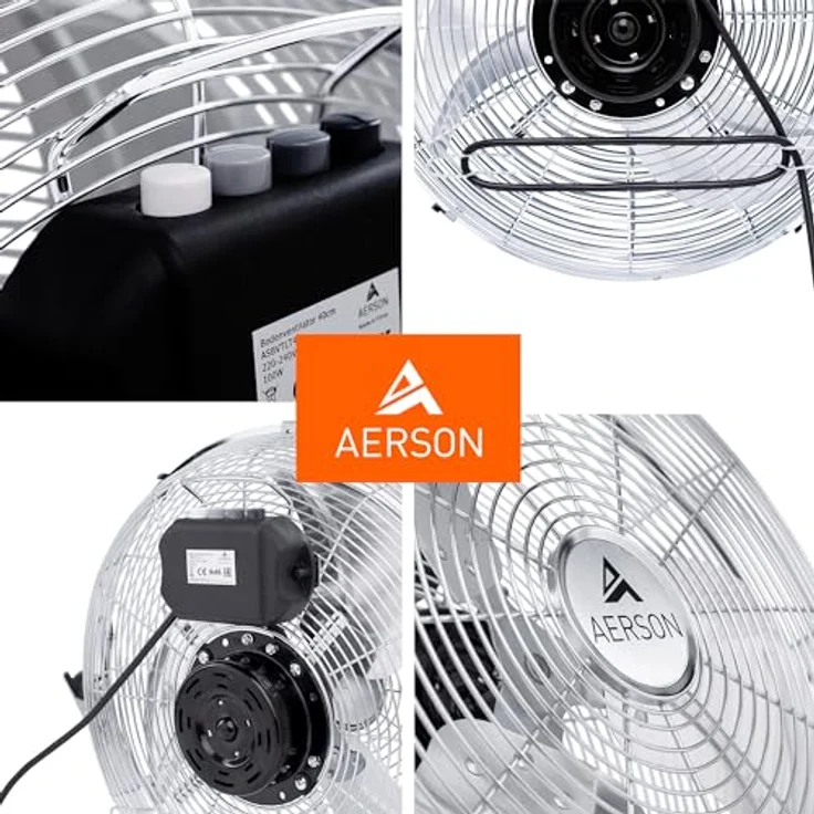 Aerson Bodenventilator 55W 30cm Windmaschine Tischventilator Ventilator Standventilator – Bild 9