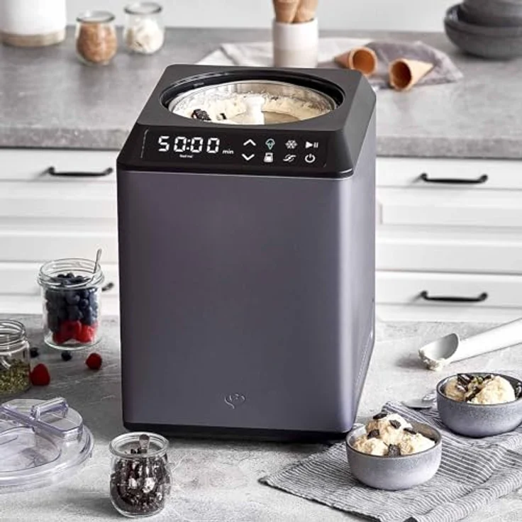 Springlane Kitchen Eismaschine & Joghurtbereiter Erika 2in1, 250W, Touch Display, 4 Funktionen, schwarz – Bild 7