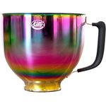 Kitty Professional Edelstahl Rührschüssel Super Bowl mit Messskalen, spülmaschinenfest (Rainbow)