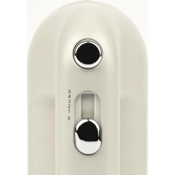 Girmi Handmixer SB43, 250 W Handrührgerät mit 5 Geschwindigkeitsstufen, Edelstahl-Rührbesen & Knethaken, Creme – Bild 5