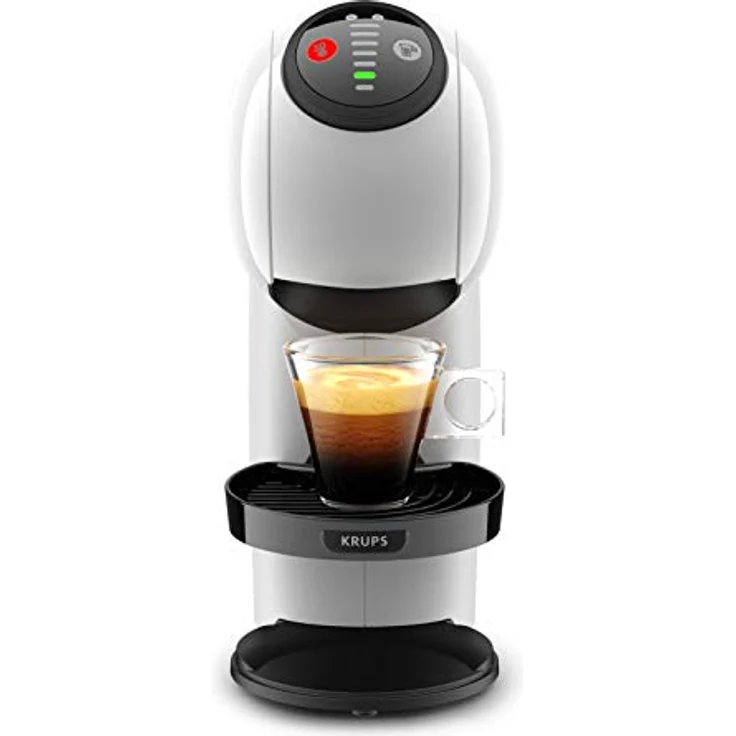 Krups KP2431K Genio S, Vollautomatische Kapselkaffeemaschine mit 0,8 L Wassertank, Weiss – Bild 2
