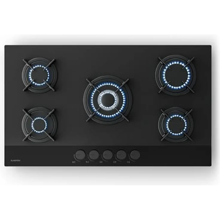 Klarstein Velaire PG9051G-ACB, Gaskochfeld mit 5 Brennern, elektrischer Zündung, Aluminium, 10400 W – Bild 1