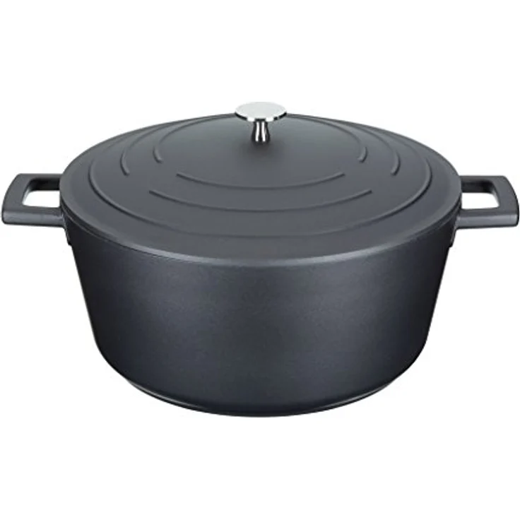 KitchenCraft MasterClass induktionstauglichen Antihaft-Kasserolle aus Aluminiumguss, 5 l (1 GAL) – Schwarz – Bild 2
