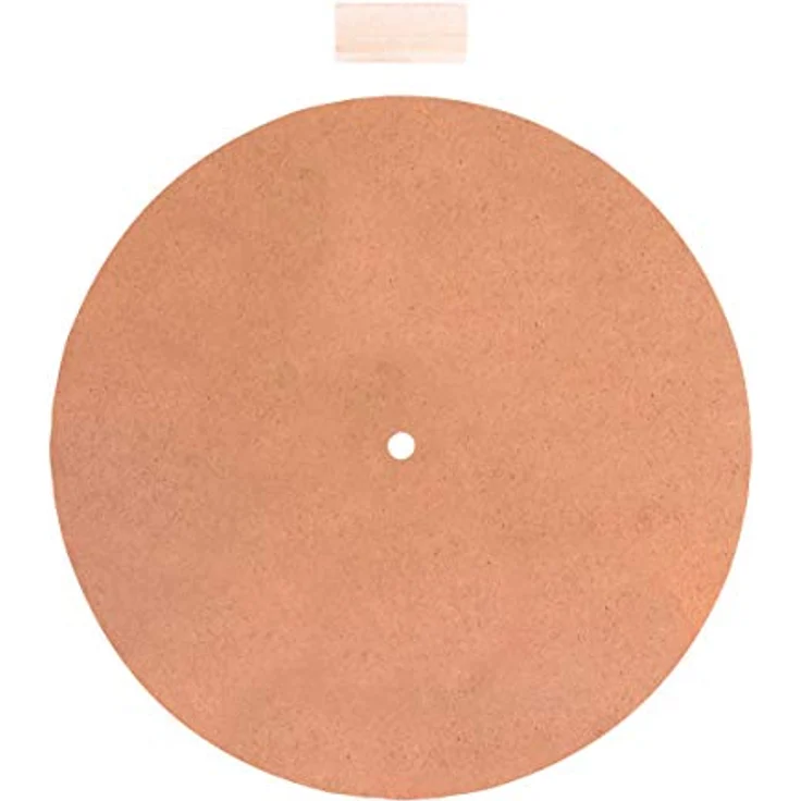 Rayher 62423000 MDF Platte mit Loch 30 cm ø, Uhrenplatte, runde Holzplatte für Wanduhr, mit Loch 1,1 cm ø, mit Abstandshaltern, Uhr basteln – Bild 2