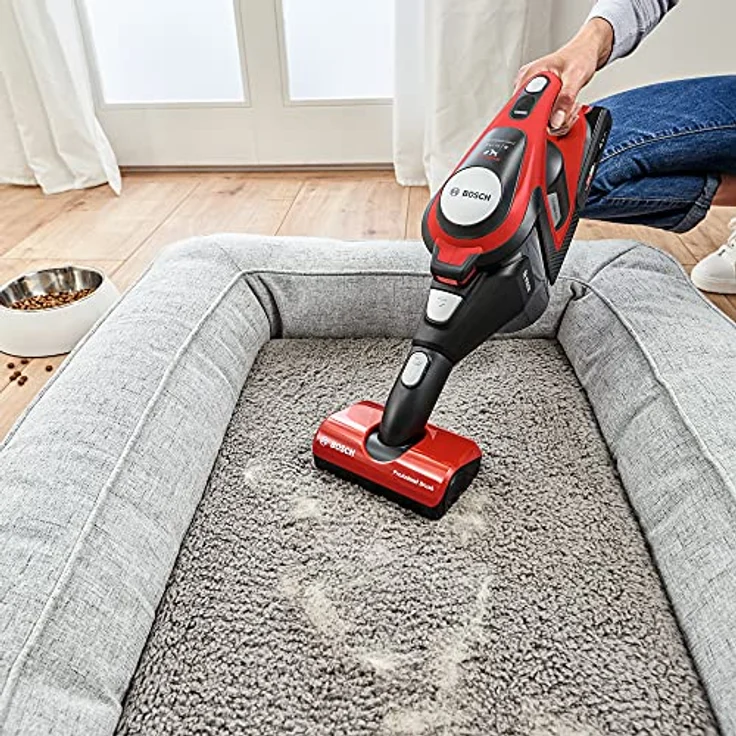 Bosch BBS8214PET ProAnimal Unlimited Serie 8 Gen2 Handstaubsauger, 65 min Akkubetrieb, rot-schwarz – Bild 6