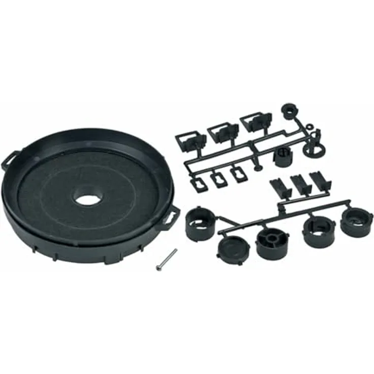 Gorenje 663154 Kohlefilter AH021, runder Aktivkohlefilter 210mmØ mit Befestigungssatz, schwarz