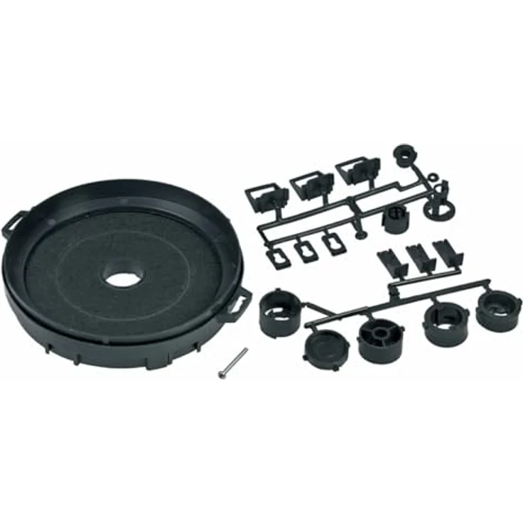 Gorenje 663154 Kohlefilter AH021, runder Aktivkohlefilter 210mmØ mit Befestigungssatz, schwarz – Bild 1