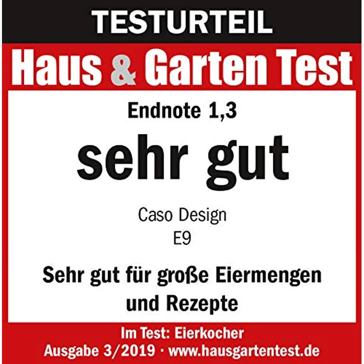 CASO E9 - Design Eierkocher für 8 Eier mit elektronischer Regelung, kein Trockenkochen, Edelstahldesign, inkl. Messbecher mit Eierpicker – Bild 3