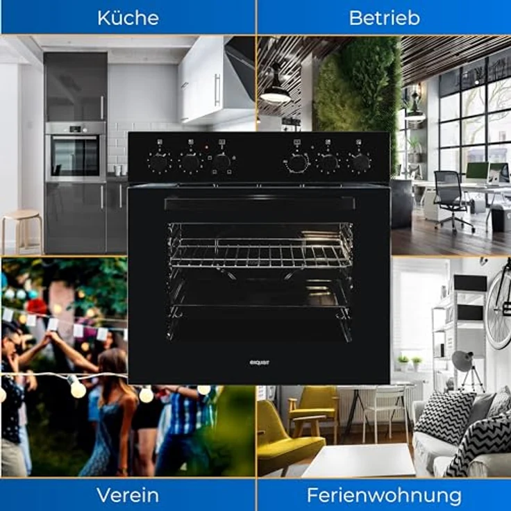 Exquisit Einbauherdset EHE246-020SET, schwarz, Kochfeld mit Ober- und Unterhitze – Bild 5