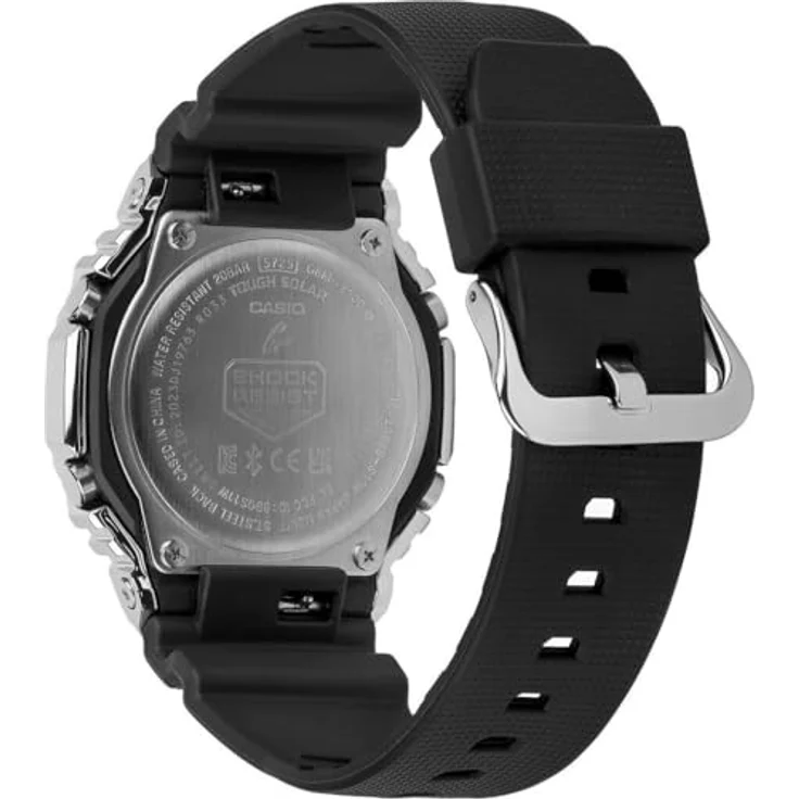 Casio G-Shock GBM-2100A-8BER, Herrenuhr Solar Bluetooth, analog-digital, weiß, Edelstahlgehäuse, Kunststoffarmband – Bild 4