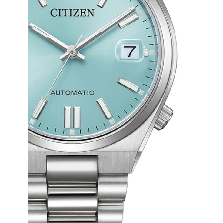 CITIZEN Damenuhr Automatik mit Edelstahl Gliederband 37 MM Saphirglas Datum Eisblau NJ0200-50L – Bild 2