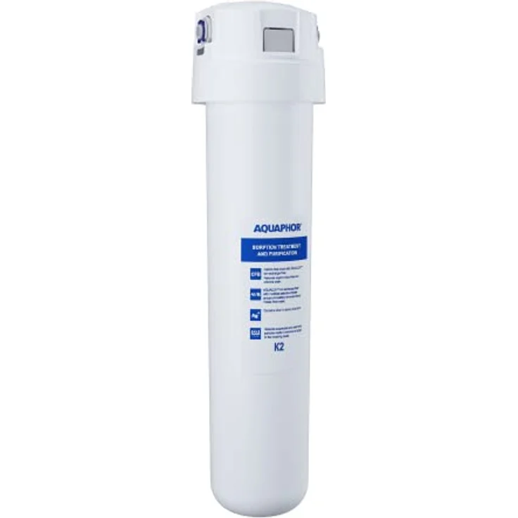 Aquintos Wasseraufbereitung AQUAPHOR Crystal Solo Trinkwasserfilter mit K2 Kartusche gegen Chlor, Pestizide, Schwermetalle, Bakterien und organische Verunreinigungen bis 3 Mikron – Bild 2