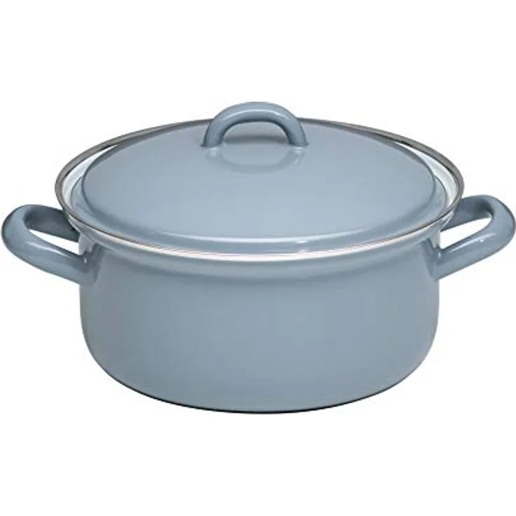 Riess 0129-065 Kasserolle mit Deckel 18, CLASSIC - PURE GREY, 18cm, 1,5L, Induktion geeignet, helles Grau