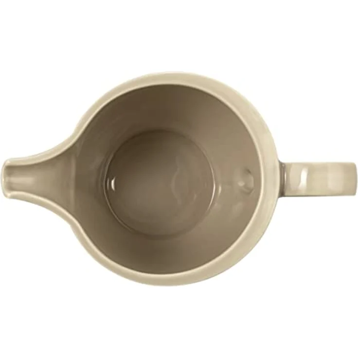 Seltmann Weiden Beat Color Glaze Milchkännchen, 290 ml, Gießer mit Rillen-Relief, Sahnekännchen aus Porzellan, Sandbeige – Bild 3