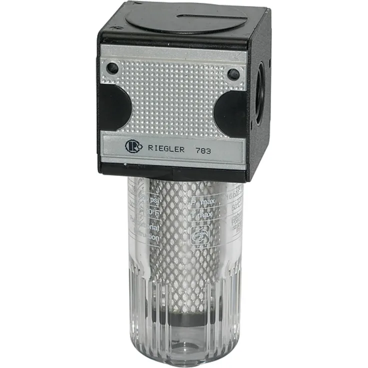 Riegler Aktivkohlefilter »multifix«, PC-Behälter, BG 3, G 1/2, für Geruchsfiltrierung in Druckluft bis 60 °C, max. 16 bar