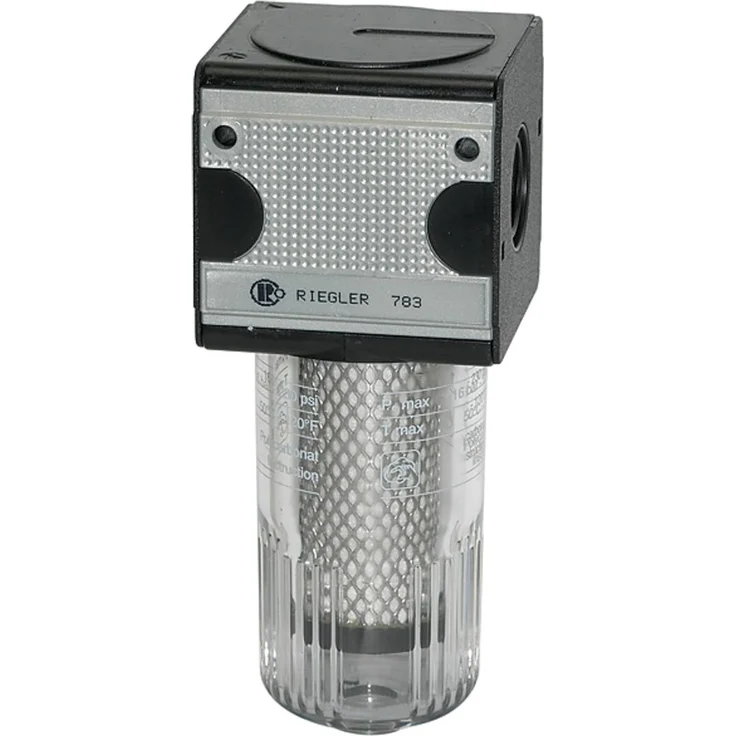 Riegler Aktivkohlefilter »multifix«, PC-Behälter, BG 3, G 1/2, für Geruchsfiltrierung in Druckluft bis 60 °C, max. 16 bar – Bild 1