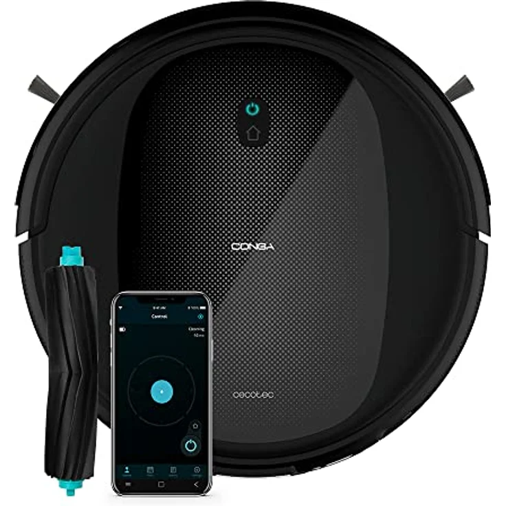 Cecotec Staubsauger Roboter und Bodenwischer Conga Connected 4-in-1. 1400 Pa, Steuerung per App, Alexa und Google Home, Bürste für Haustiere, intelligente Spülung, Autonomie 160 Min – Bild 1