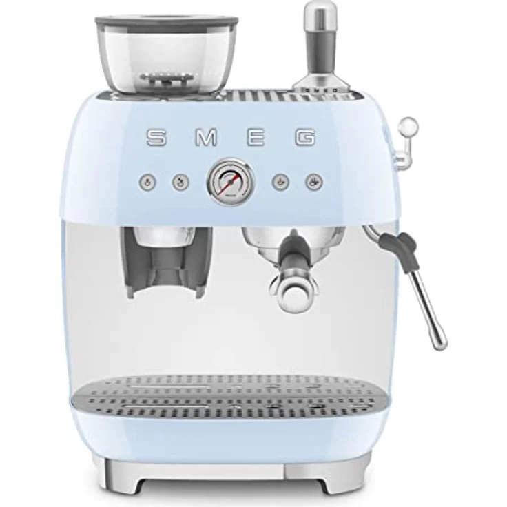 Smeg EGF03PBEU Espressomaschine, Kaffeevollautomat 50s Style, Pastellblau – Bild 1