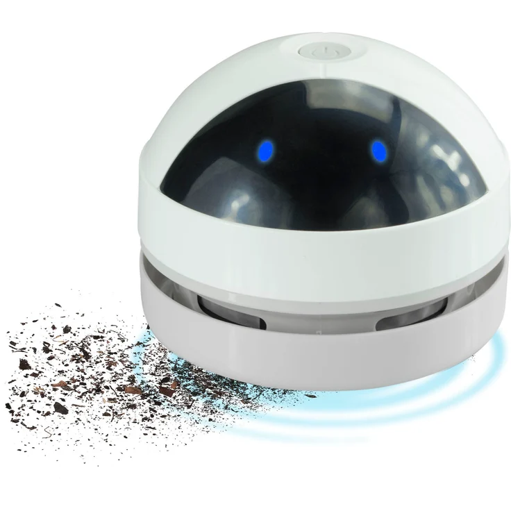 X4-LIFE Mini-Staubsauger, handlicher Schreibtischstaubsauger mit wechselbarer Düse, grau