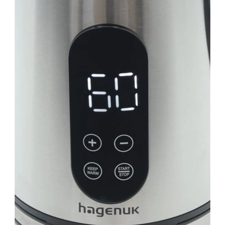 Hagenuk Digitaler Wasserkocher 1,7L 2200W mit Temperaturwahl in 10° Schritten, Cool-Touch-Gehäuse und integrierter Warmhaltefunktion – Bild 3